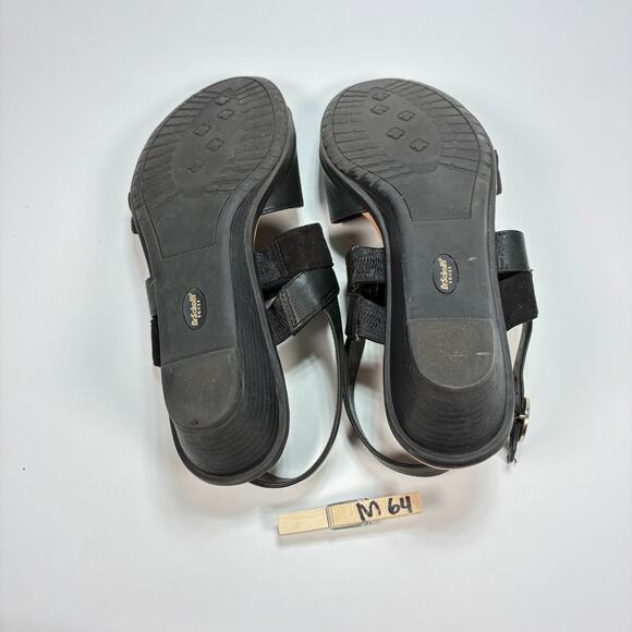 Dr. Scholl's Grace Black Wedge Sandals Comfort Ankle Strap Women's Size 9M - Picture 9 of 9